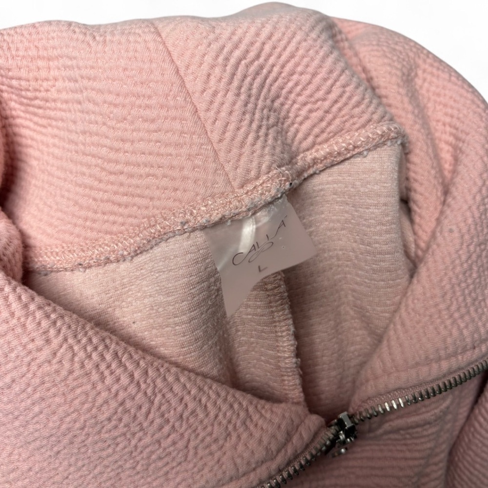 Calia Dusty Pink Quarter Zip Pullover Large Athleisure Cozy - Picture 7 of 7